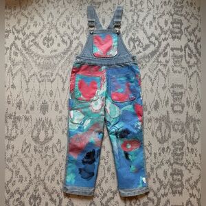 NEW! Colorful Painted Kids Denim Overalls